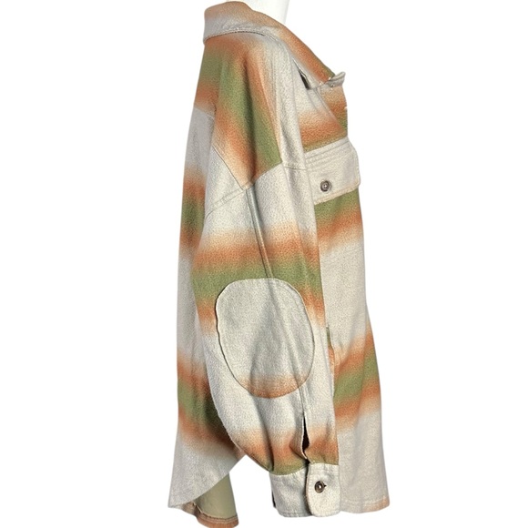 Free People XL Western Bohemian Printed Ruby Jacket Shacket Mazipan Serape Ombre - Picture 7 of 14